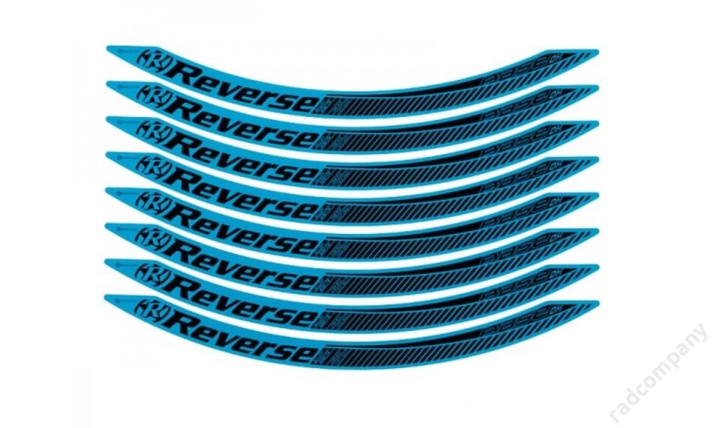 Reverse stickerkit, light-blue, for Base DH 650B rim