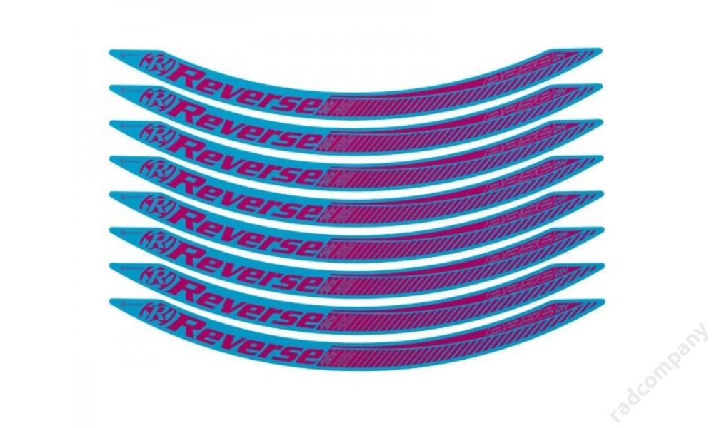 Reverse stickerkit, light-blue/candy for Base DH 650B rim