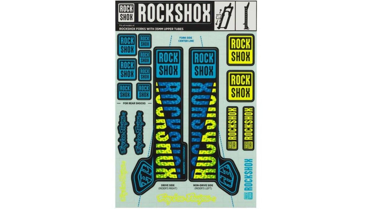 ROCKSHOX DECAL KIT TLD 35MM BLUE/YELLOW