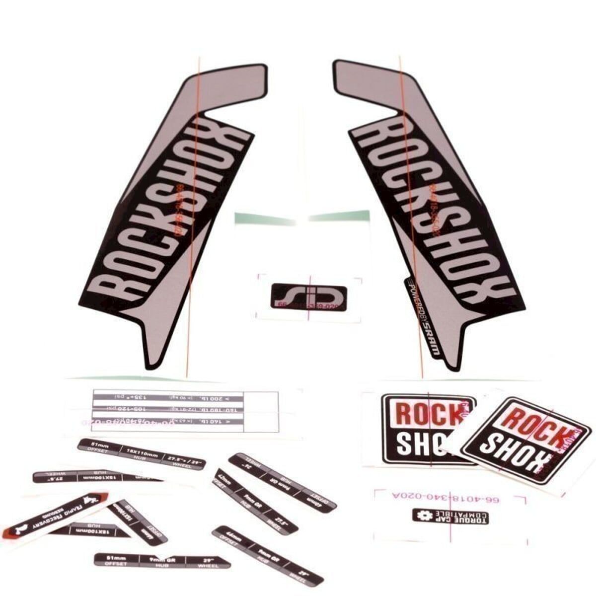 ROCKSHOX DECAL KIT SID 26/27.5/29 SLV/BLK A3