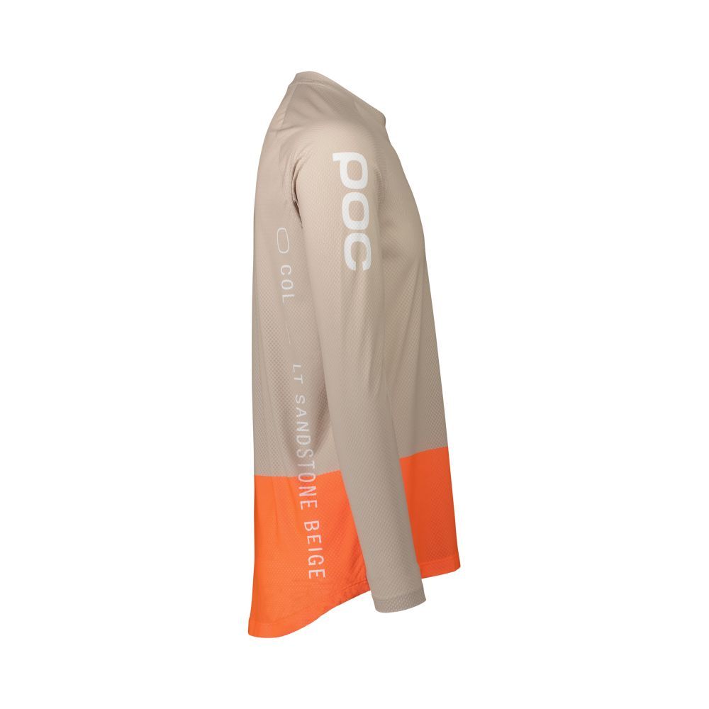 POC MTB Pure LS Mez Light Sandstone Beige/Zink Orange