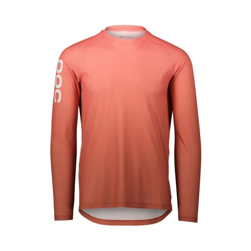 POC M's Essential MTB Lite LS Jersey Gradient Ammolite Coral