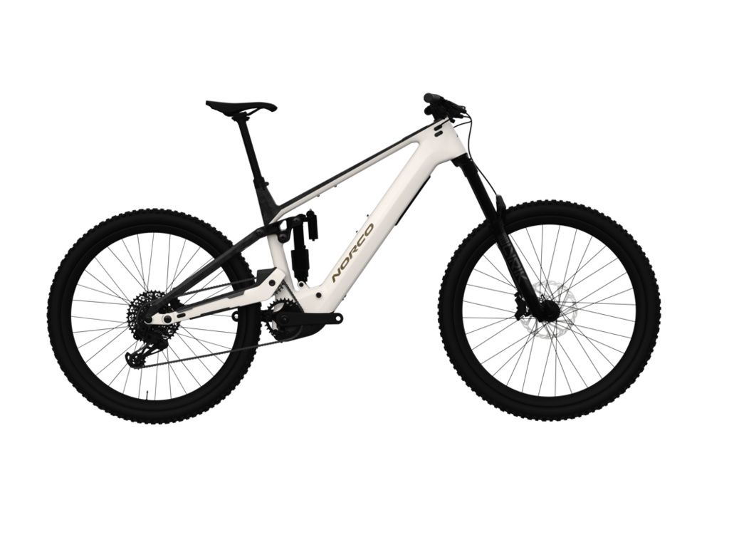 2025 NORCO Range VLT C1 160 B800 White/Raw Carbon Ebike