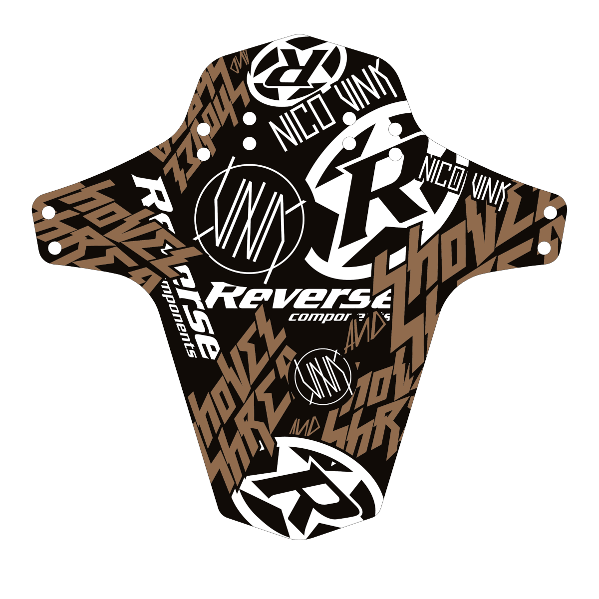 REVERSE Sárvédő - Nico Vink-Stickerbomb Black/Copper