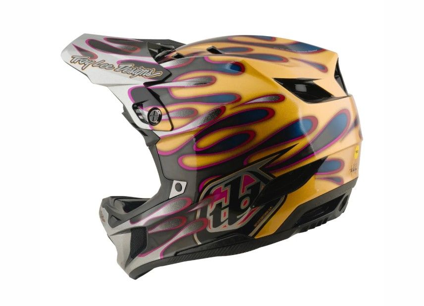 TLD D4 CARBON MIPS OVERSPRAY GOLD / BLACK FEJVÉDŐ 