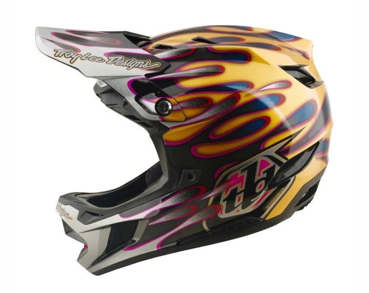 TLD D4 CARBON MIPS OVERSPRAY GOLD / BLACK FEJVÉDŐ 